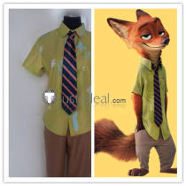 Zootopia Nick Wilde Red Fox Cosplay Costume