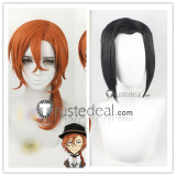 Bungou Stray Dogs Chuya Nakahara Mori Ougai Orange Black Cosplay Wig