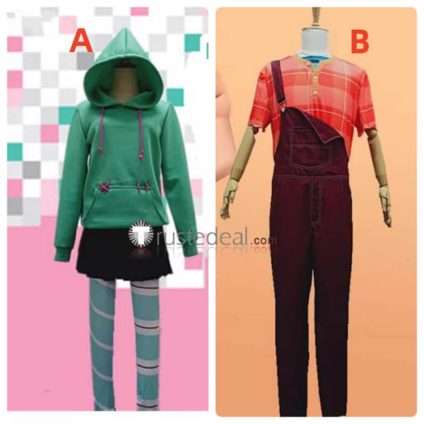 Wreck-It Ralph 2 Ralph Breaks the Internet Ralph  Princess Vanellope Cosplay Costume