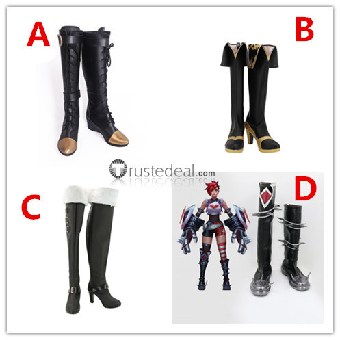 League of Legends LOL Vi Valentine's Day Mistletoe LeBlanc Miss Fortune Caitlyn Officer Cosplay Boots Shoes