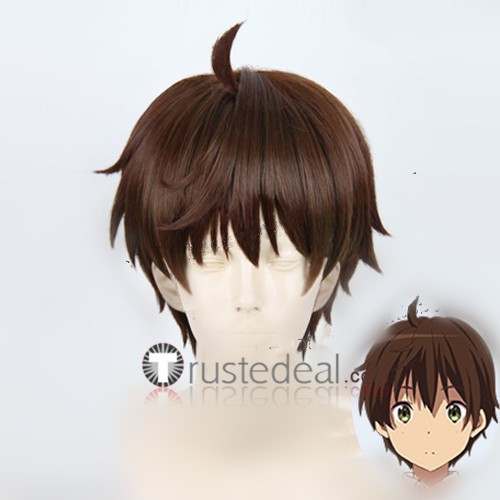 Chuunibyou Yuuta Togashi Rikka Takanashi Purple Black Brown Cosplay Wig