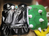 Super Mario Bros Bowsette Princess Bowser Turtle Shell Crown Horns Black Cosplay Costume 1
