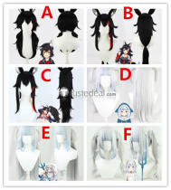 Vtuber Virtual YouTuber Hololive Ookami Mio Gawr Gura Cosplay Wig Ears