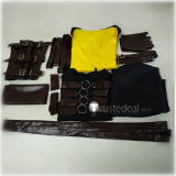 Mortal Kombat Scorpion Hanzo Hasashi Yellow Black Cosplay Costume