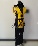 Mortal Kombat Scorpion Hanzo Hasashi Yellow Black Cosplay Costume