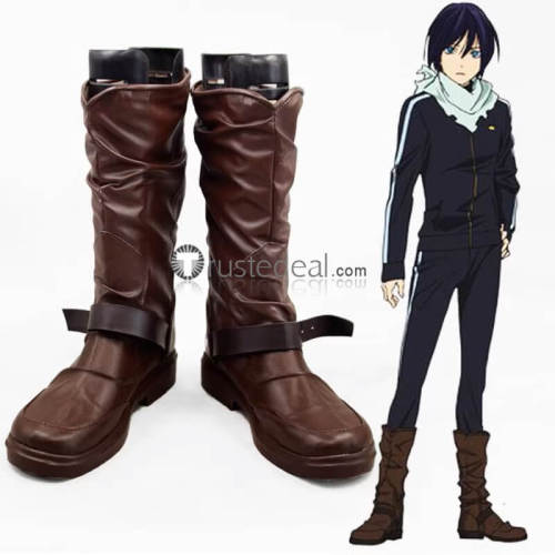 Noragami Yato Yaboku Bishamon Bishamonten Vaisravana Black Cosplay Shoes Boots