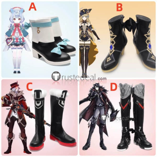 Genshin Impact Fontaine Wriothesley Navia Sigewinne Fatui Skirmisher Pyroslinger Bracer Cosplay Shoes Boots