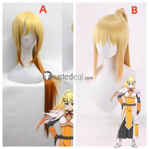Konosuba God’s Blessing on this Wonderful World Dustiness Ford Lalatina Darkness Blonde Orange Cosplay Wig