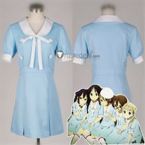 K-On! Yui Mio Azusa After School Tea Time BLue Dress Cosplay Costume