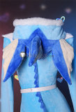 Gijinka Vaporeon Glaceon Blue Fluffy Jumpsuit Bunny Suit Cosplay Costume