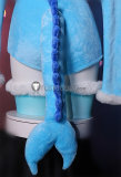 Gijinka Vaporeon Glaceon Blue Fluffy Jumpsuit Bunny Suit Cosplay Costume