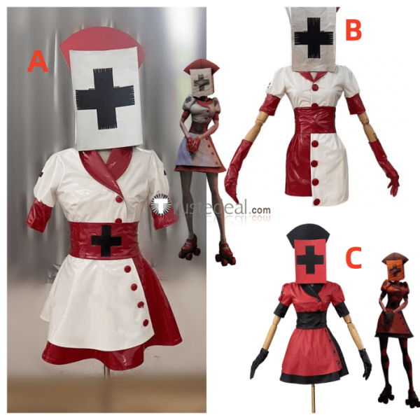 Dark Deception The Reaper Nurses Red White Cosplay Costume 2