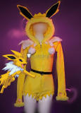 Pokemon Gijinka Leafeon Jolteon Fluffy Jumpsuit Bunny Suit Cosplay Costume