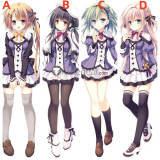 Otome Domain Saionji Kazari Kifune Yuzu Ogaki Hinata Minami Miyu Purple Uniform Cosplay Costume