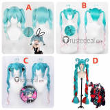 Vocaloid Miku Hatsune Magical Mirai 2023 Fashion Subculture Hatsune Miku Rurudo Cosplay Wig Ponytails