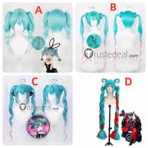 Vocaloid Miku Hatsune Magical Mirai 2023 Fashion Subculture Hatsune Miku Rurudo Cosplay Wig Ponytails