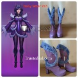 Commission League of Legends LOL Challenger Ahri Midnight Arcade Cosplay Boots Shoes