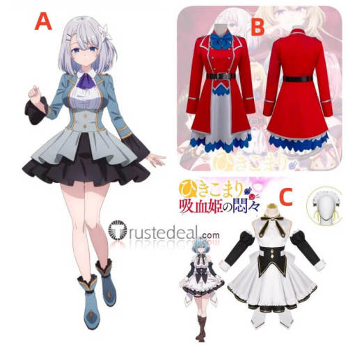 The Vexations of a Shut-In Vampire Princess Terakomari Gandesblood Villhaze Sakuna Memoir Red Maid Cosplay Costume