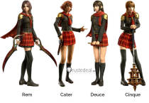 Final Fantasy Type 0 Ace Trey Rem Tokimiya Deuce Cater Cinque Cosplay Wig