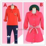 Pokemon Sword and Shield Victor Gloria Trainer Protagonist Red Cosplay Costume
