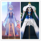 Genshin Impact Fontaine God of Justice Focalors White Cosplay Costume