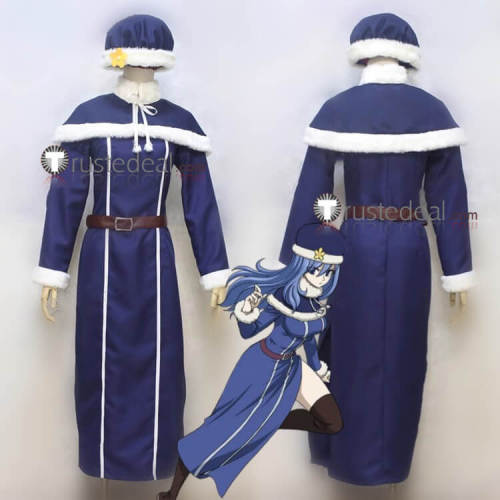 Fairy Tail Juvia Lockser Blue White Cosplay Costume