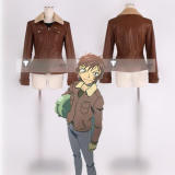 Detective Conan Shuichiu Akai Masumi Sera Brown Black Jacket Cosplay Costume