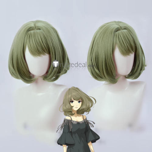 The Idolmaster Cinderella Girls Chieri Ogata Fuyuko Mayuzumi Kaede Takagaki Green BOB Cosplay Wig