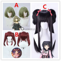 The Idolmaster Cinderella Girls Chieri Ogata Fuyuko Mayuzumi Kaede Takagaki Green BOB Cosplay Wig