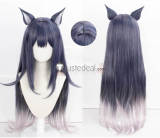 Arknights Texas Blue Black Red Cosplay Wig