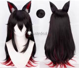 Arknights Texas Blue Black Red Cosplay Wig