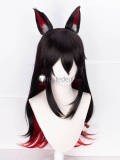 Arknights Texas Blue Black Red Cosplay Wig