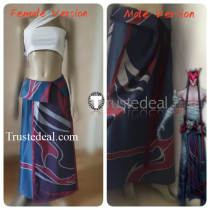 League of Legends LOL Yone Cosplay Skirt Bandages Costume