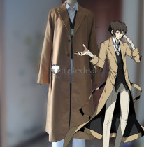 Bungou Stray Dogs Osamu Dazai Brown Coat Cosplay Costume 2