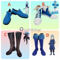 Tensei Shitara Slime Datta Ken Rimuru Tempest Cheerleader Mikami Satoru Blue Cosplay Shoes Boots