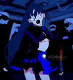 Commission Vocaloid Ado Usseewa Blue Black Cosplay Costume