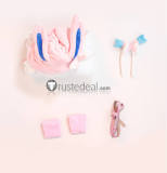 Pokemon Gijinka Sylveon Umbreon Fluffy Jumpsuit Bunny Suit Pink Cosplay Costume