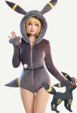 Pokemon Gijinka Sylveon Umbreon Fluffy Jumpsuit Bunny Suit Pink Cosplay Costume