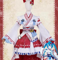 Project Sekai Colorful Stage Kami no Mani Mani Miku Kimono Miko Cosplay Costume
