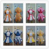 Ojamajo Doremi Dokkan Momoko Aiko Doremi Hazuki Yellow Blue Pink Orange Purple Cosplay Costume