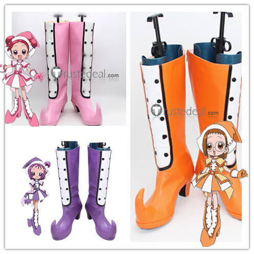 Ojamajo Doremi Magical DoReMi Dokkan Momoko Onpu Doremi Hazuki Aiko Blue Pink Purple Yellow Cosplay Shoes Boots