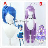 Pretty Cure PreCure HeartCatch Sora Harewataru Kaguya Madoka Cure Selene Inukai Cure Wonderful Purple Blue Cosplay Wig