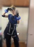 Vocaloid Project Diva X Burning Stone Kagamine Rin Len Blue Cosplay Costume