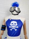 Vocaloid Project Diva X Burning Stone Kagamine Rin Len Blue Cosplay Costume
