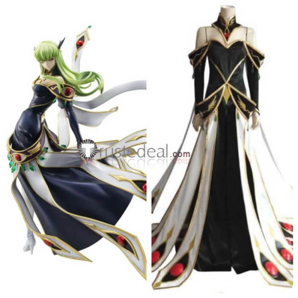 Code Geass Lelouch Of The Rebellion C.C. Britannian Black Queen Cosplay Costume 2