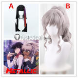 METALLIC ROUGE Rouge Naomi Grey Black Cosplay Wig