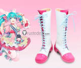 Vocaloid Fashion Subculture Hatsune Miku Birthday Pretty Rabbit Kagamine Rin Black Cosplay Shoes Boots