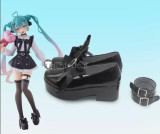 Vocaloid Fashion Subculture Hatsune Miku Birthday Pretty Rabbit Kagamine Rin Black Cosplay Shoes Boots