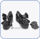 Vocaloid Fashion Subculture Hatsune Miku Birthday Pretty Rabbit Kagamine Rin Black Cosplay Shoes Boots