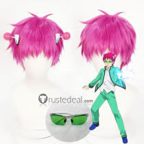 Saiki Kusuo no Sai Nan Kusuo Saiki Pink Cosplay Wig Accessories Glasses